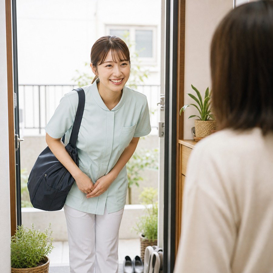 訪問シーン